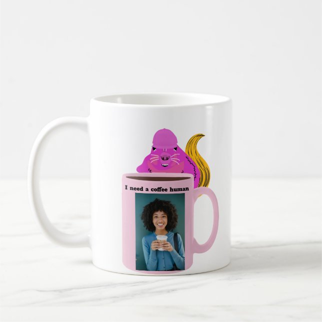 Naughty Squirrel #130 Coffee Human Kaffemugg (Vänster)