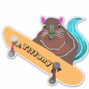 Naughty Squirrel #132 Girls Namn Klistermärken