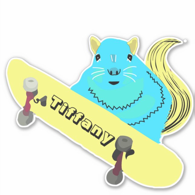 Naughty Squirrel #134 Girls Namn Klistermärken (Framsida)