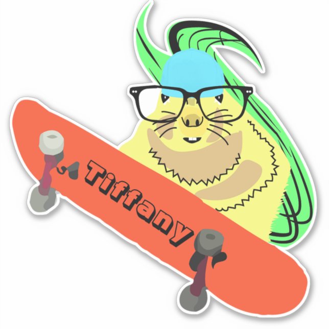 Naughty Squirrel #140 Girls Namn Klistermärken (Framsida)