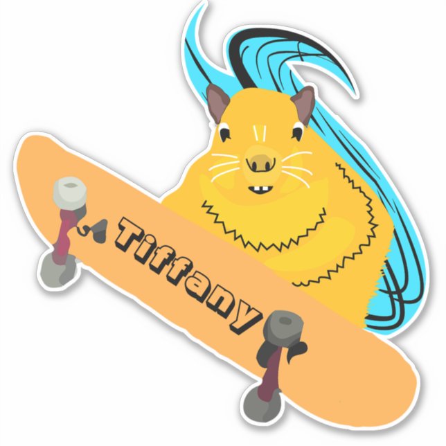 Naughty Squirrel #141 Girls Namn Klistermärken (Framsida)