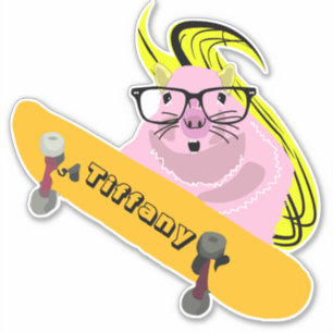 Naughty Squirrel #147 Skateboarding Sticker Klistermärken
