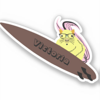 Naughty Squirrel #1667 Surfing Klistermärken