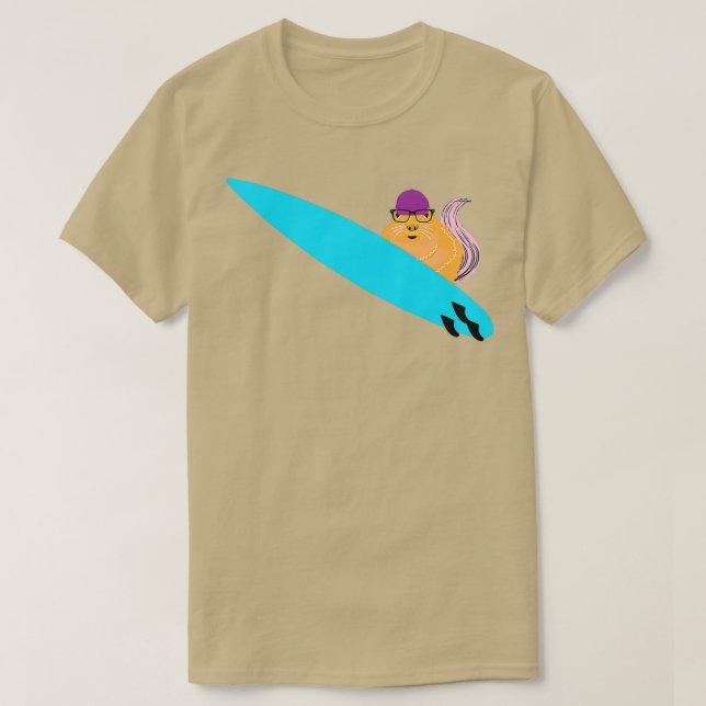 Naughty Squirrel 198 Surfing T Shirt (Design framsida)