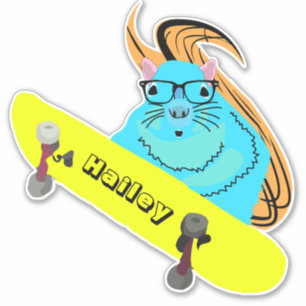 Naughty Squirrel #199 Hailey Skateboarding Klistermärken