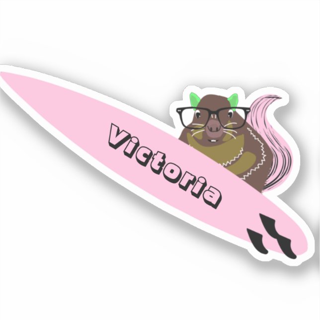 Naughty Squirrel #2010 Surfing Klistermärken (Framsida)