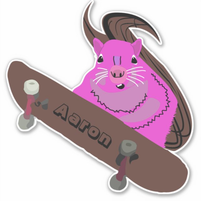 Naughty Squirrel #212 Skateboarding Klistermärken (Framsida)