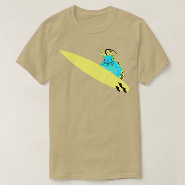 Naughty Squirrel 213 Surfing T Shirt (Design framsida)