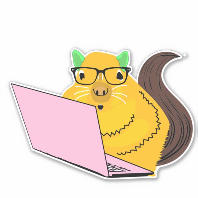 Naughty Squirrel #239 Klistermärken (Framsida)