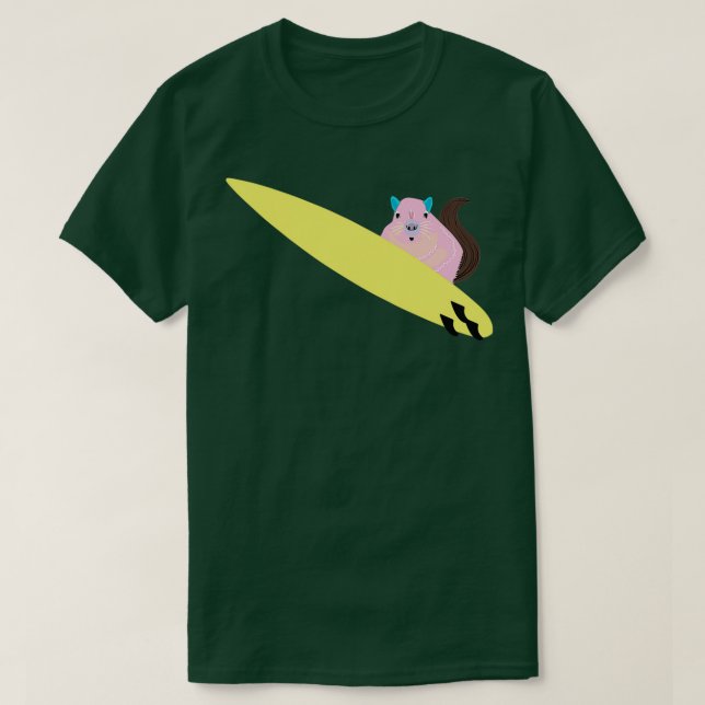 Naughty Squirrel 249 Surfing T Shirt (Design framsida)