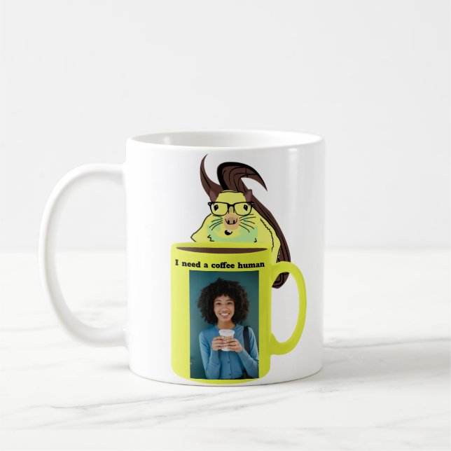 Naughty Squirrel #250 Coffee Human Kaffemugg (Vänster)