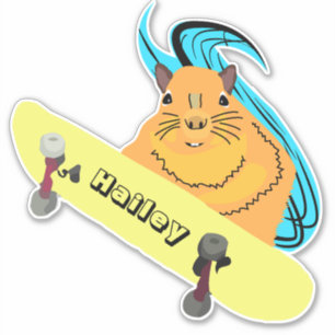 Naughty Squirrel #263 Hailey Skateboarding Klistermärken