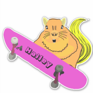 Naughty Squirrel #269 Hailey Skateboarding Klistermärken