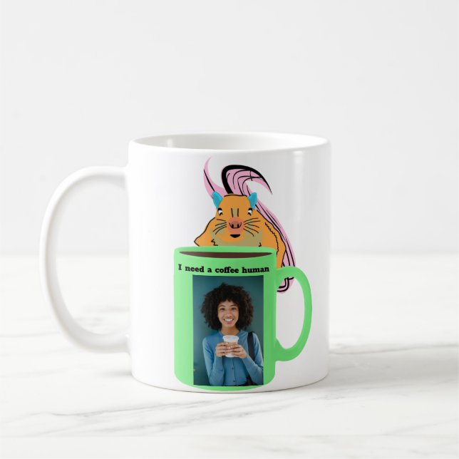 Naughty Squirrel #346 Coffee Human Kaffemugg (Vänster)