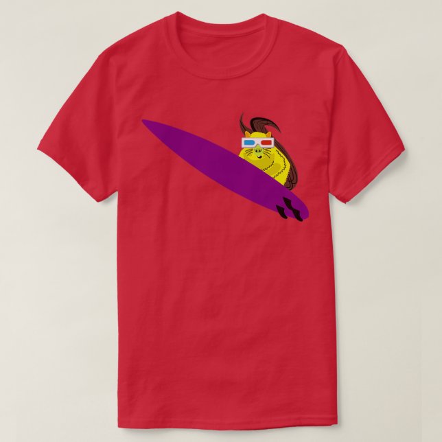 Naughty Squirrel 349 Surfing T Shirt (Design framsida)