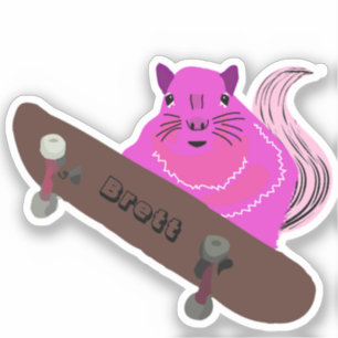 Naughty Squirrel #367 Brett Skateboarding Klistermärken