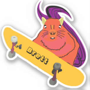 Naughty Squirrel #423 Brett Skateboarding Klistermärken