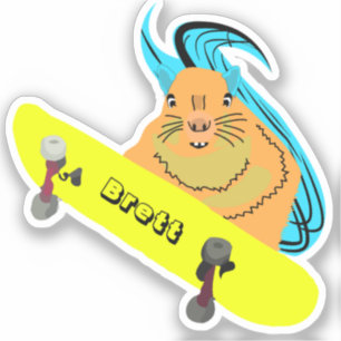 Naughty Squirrel #440 Brett Skateboarding Klistermärken