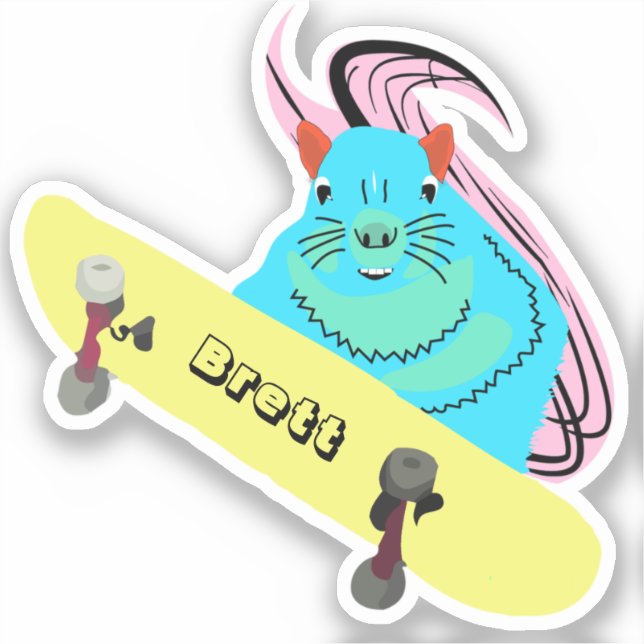 Naughty Squirrel #451 Brett Skateboarding Klistermärken (Framsida)