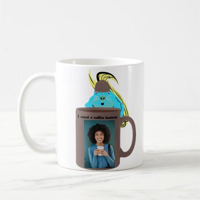 Naughty Squirrel #467 Coffee Human Kaffemugg (Vänster)