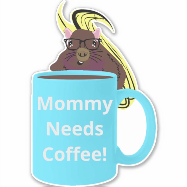 Naughty Squirrel #524 Coffee Kopp Klistermärken (Framsida)