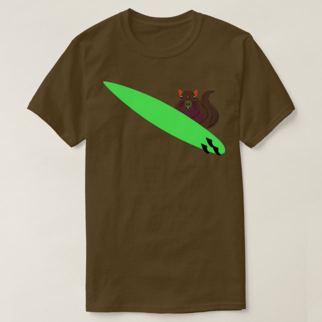 Naughty Squirrel 541 Surfing T Shirt (Design framsida)