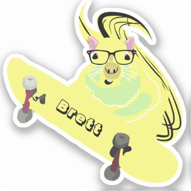 Naughty Squirrel #563 Brett Skateboarding Klistermärken (Framsida)