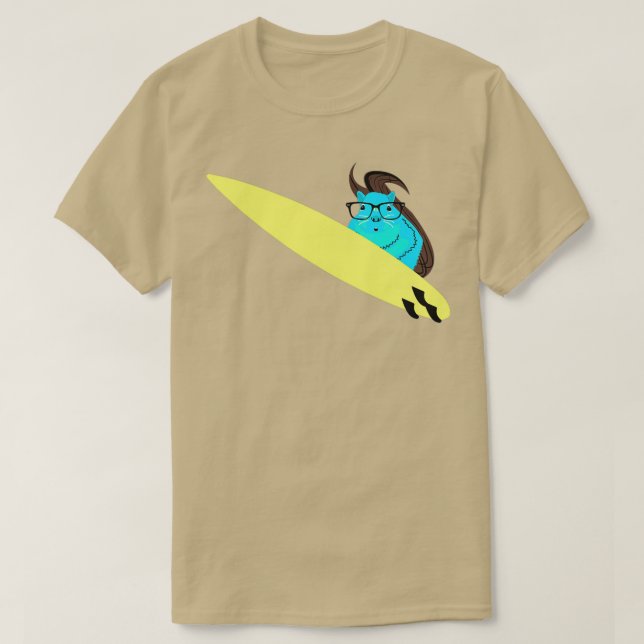 Naughty Squirrel 581 Surfing T Shirt (Design framsida)