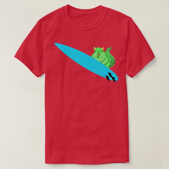 Naughty Squirrel 605 Surfing T Shirt (Design framsida)