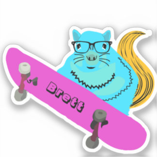 Naughty Squirrel #659 Brett Skateboarding Klistermärken