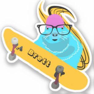 Naughty Squirrel #703 Brett Skateboarding Klistermärken