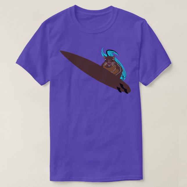 Naughty Squirrel 736 Surfing T Shirt (Design framsida)