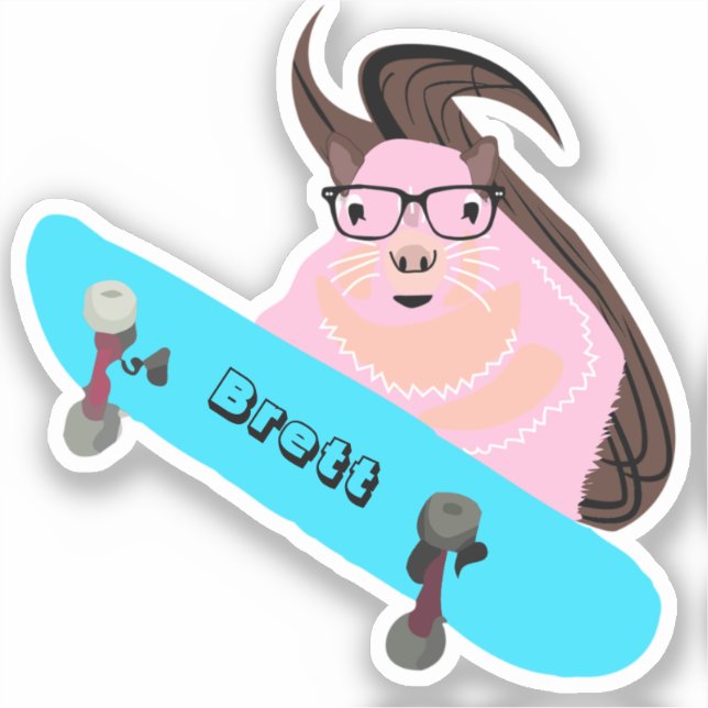 Naughty Squirrel #746 Brett Skateboarding Klistermärken (Framsida)