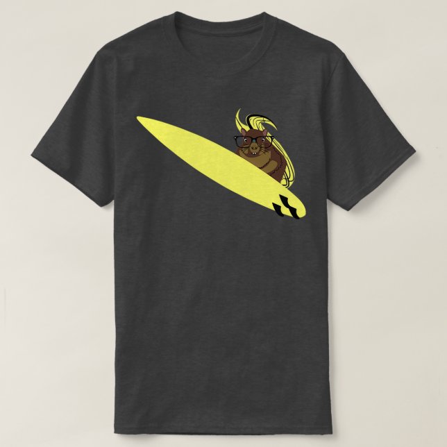 Naughty Squirrel 768 Surfing T Shirt (Design framsida)