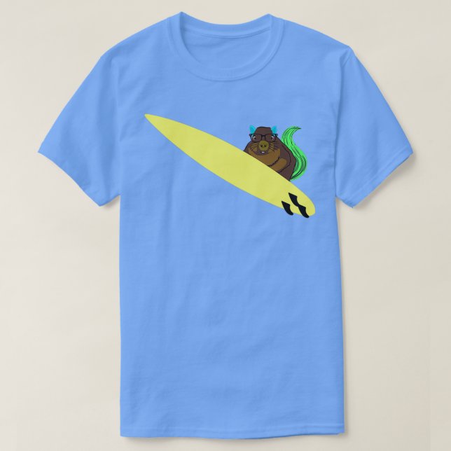 Naughty Squirrel 786 Surfing T Shirt (Design framsida)