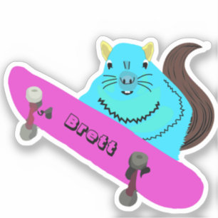 Naughty Squirrel #793 Brett Skateboarding Klistermärken