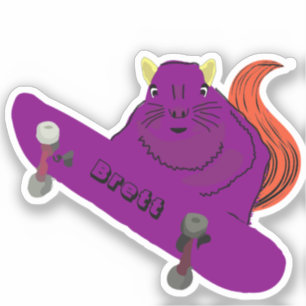 Naughty Squirrel #815 Brett Skateboarding Klistermärken
