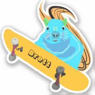 Naughty Squirrel #830 Brett Skateboarding Klistermärken