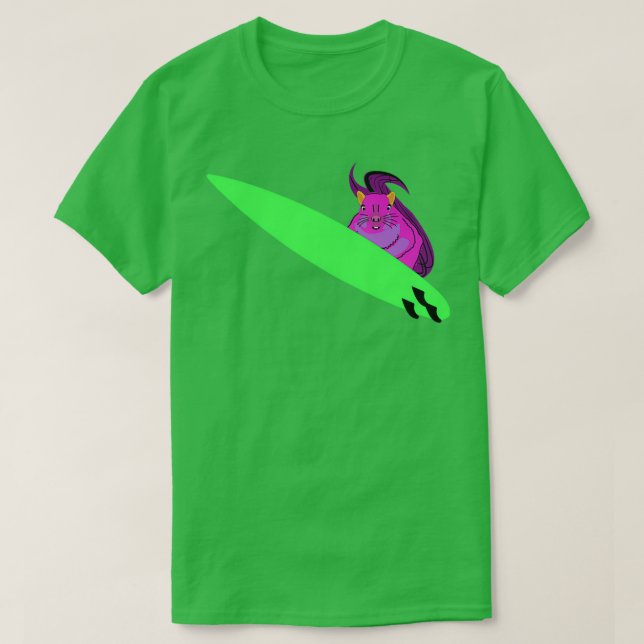 Naughty Squirrel 85 Surfing T Shirt (Design framsida)