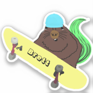 Naughty Squirrel #935 Brett Skateboarding Klistermärken