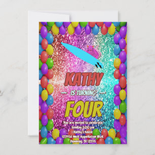 Naughty Squirrel Roligt Birthday Cheeky party inbj Inbjudningar