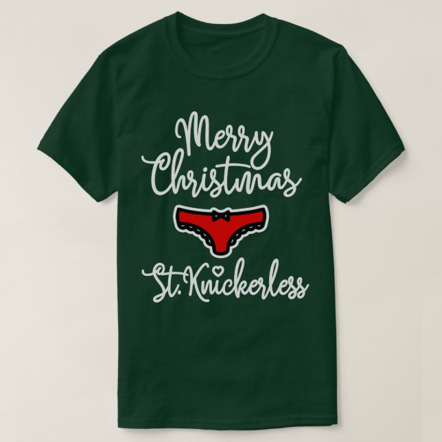 Naughty St Knickerless sexy jul lingerie T Shirt (Design framsida)