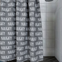Naughty Text Mönster Typography Roligt Shower Curt