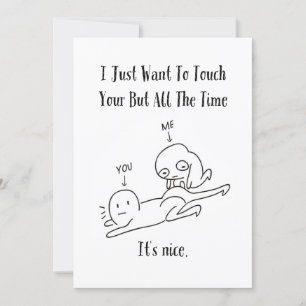 Naughty Touch your Butt Kärlek Card, Cheeky Kort