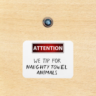 Naughty Towel Animals underbart Cruise Door Marker Magnet