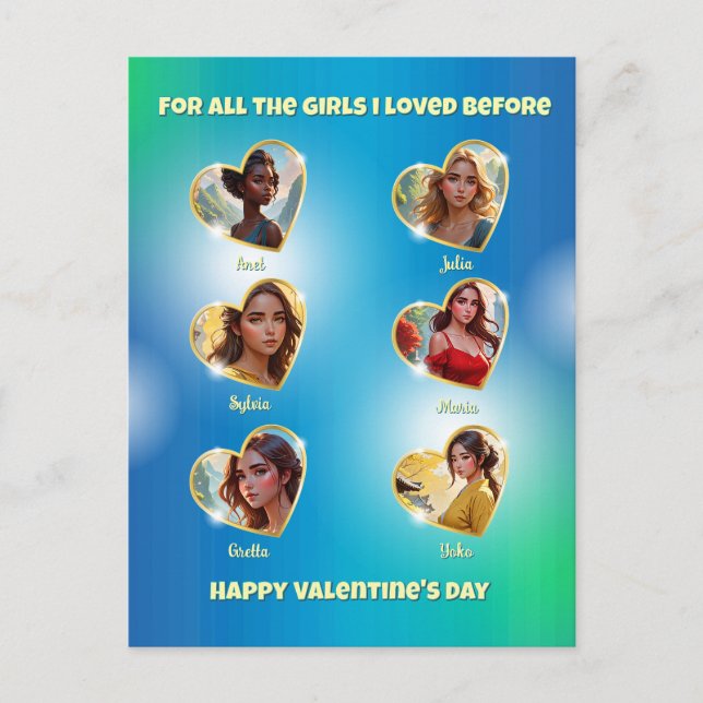 Naughty Valentine Day Card för en Bachelorette Vykort (Framsida)