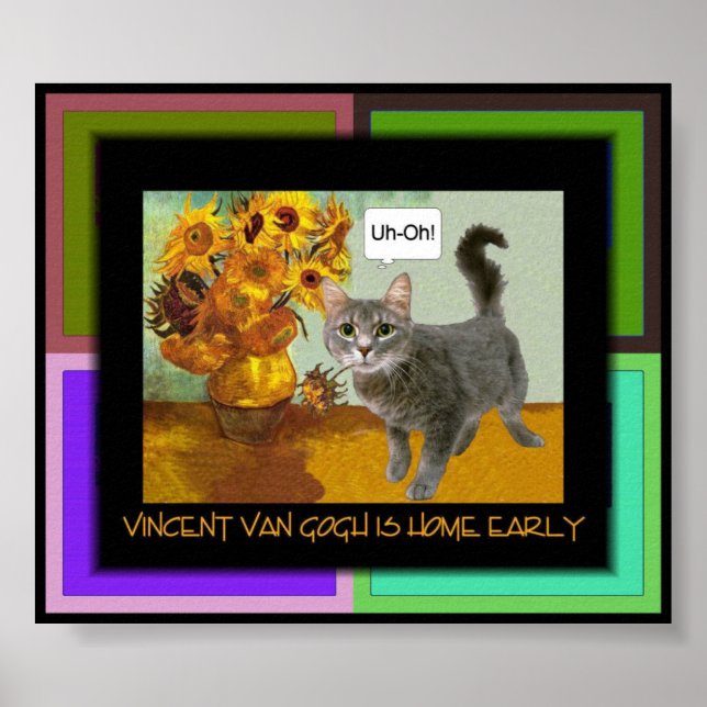 Naughty Van Gogh Cat 3 Poster (Framsidan)