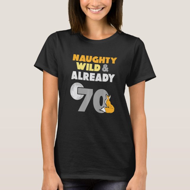 Naughty Vild och redan 70-dagars Fox Premium T Shirt (Framsida)