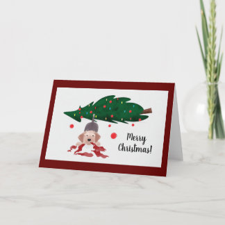 Naughty Welsh Terrier-julkort Kort