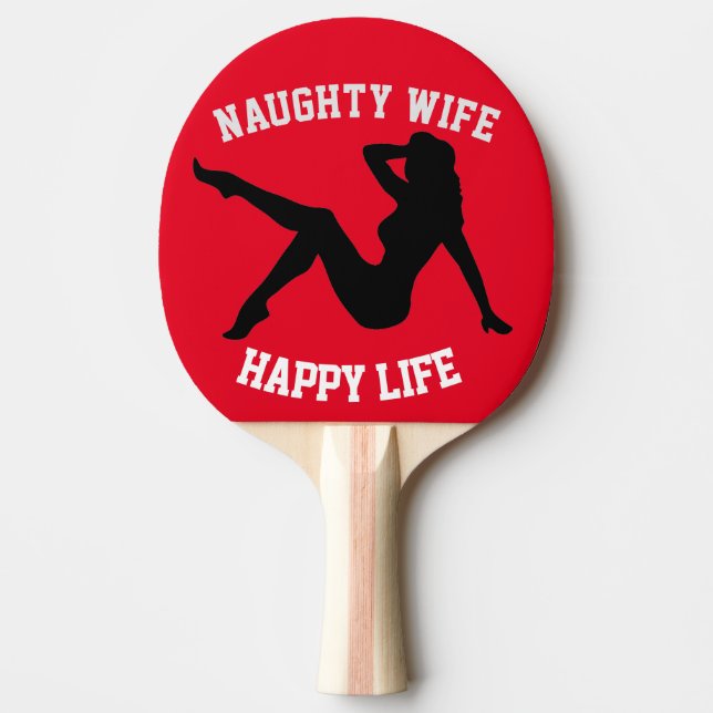 NAUGHTY WIFE Ping Pong Paddles till jul Pingisracket (Framsidan)